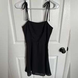 Black Skater Dress with Tie Straps